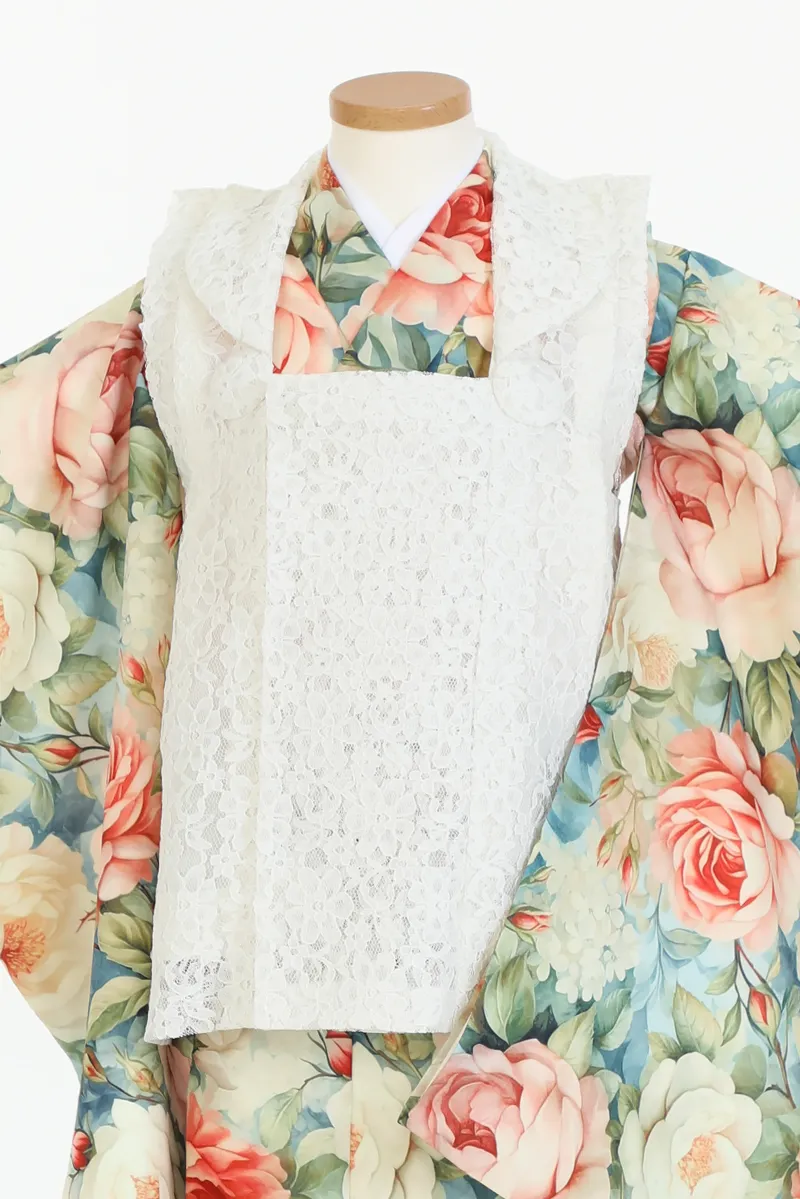 ３歳帯・レース被布・つけ襟・3歳七五三着物レンタル